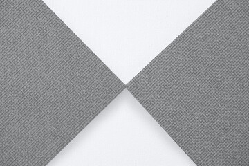 Abstract white background for design with gray canvas. View from above.