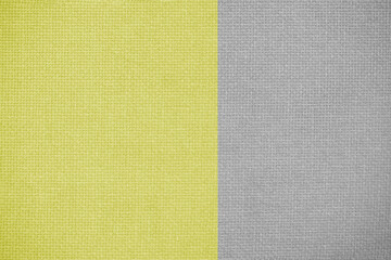 Abstract white background for design with gray and yellow canvas. View from above.