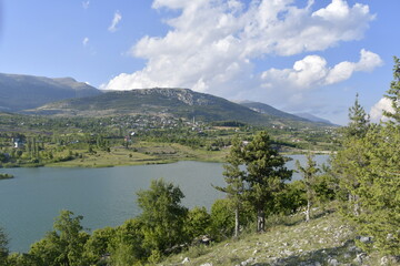 Naklejka na ściany i meble lake in the mountains