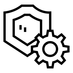 shield simple line icon