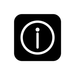 Info icon with square style