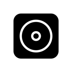 Record button icon with square style