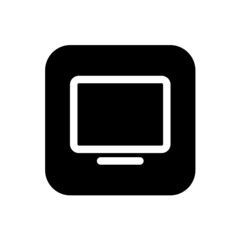 Monitor icon with square style