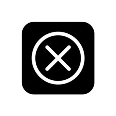 Obraz premium Cross icon with square style