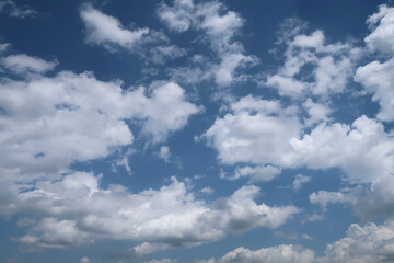 Blue sky with white clouds