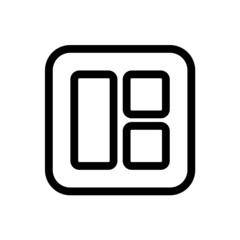 Layout grid icon with square style