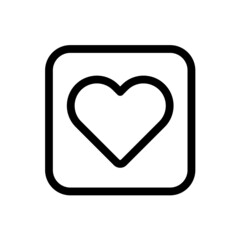 Heart icon with square style