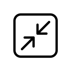 Collapse icon with square style