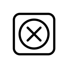 Cross icon with square style