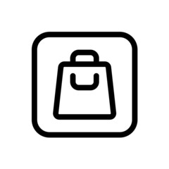 Obraz premium Shopping bag icon with square style