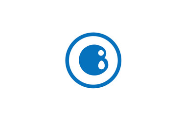 blue B alphabet letter icon logo. Circle design for company and business identity