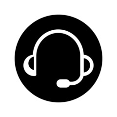 Headphone icon, earphone icon vector illustration. Headset icon symbol isolated