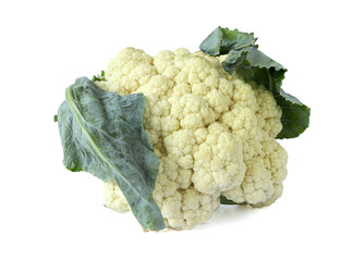 Fresh cauliflower isolated on white background
