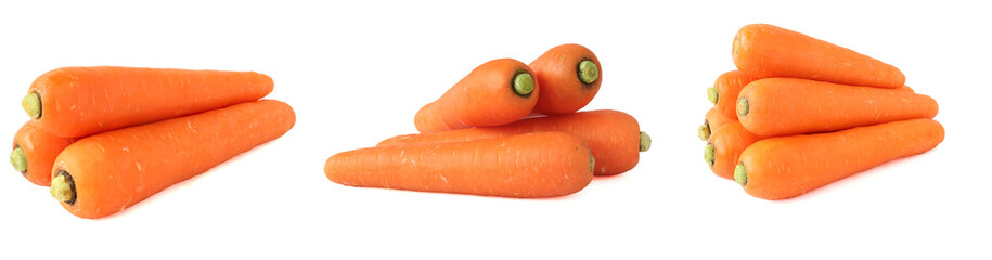 Carrots isolated on a white background.