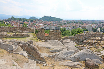 Nebet Tepe ancient city remains in Plovdiv, Bulgaria	