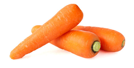 Carrots isolated on a white background.