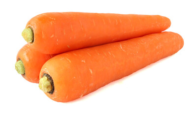 Carrots isolated on a white background.