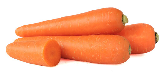 Carrots isolated on a white background.