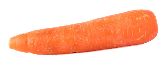 Fresh Carrots with sliced isolated on white background.
