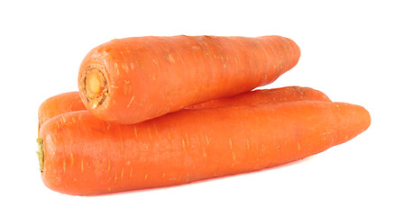 Carrots isolated on a white background.