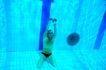 Swimmer in the swimming pool