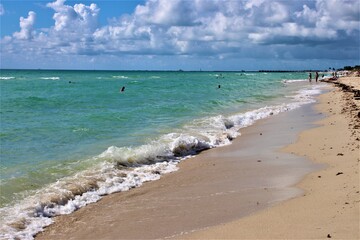 Oean, Beach, Clouds, 
