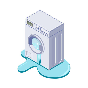 recommend clip art: Leaking Washing Machine