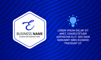 Creative Blue Business Presentation Background With Lines