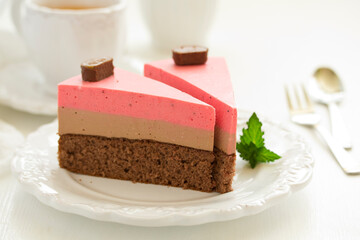 Strawberry cheesecake ... Selective focus.
