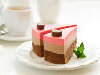 Strawberry cheesecake ... Selective focus.