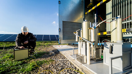 Execution of electrical measuring works on the power transformer