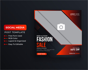Modern And Creative Fashion sale banner,Web banner template,social media timeline cover banner