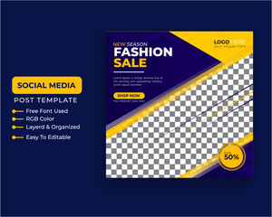 Modern And Creative Fashion sale banner,Web banner template,social media timeline cover banner
