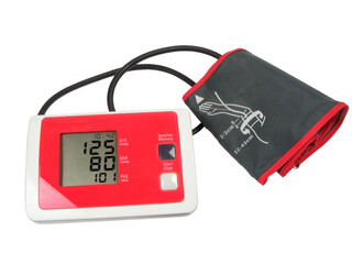 Medical electronic tonometer on white background.
