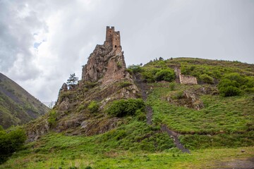 Tower complex Vovnushki. Guloikhi gorge. The Republic of Ingushetia. Russia