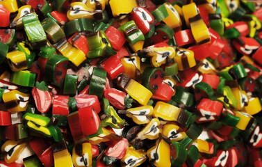 Texture of  delicious colorful jelly candies