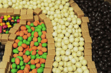 Texture of  delicious colorful jelly candies