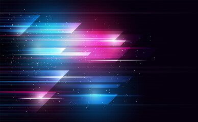 Abstract spectrum grid lighting line.Abstract background blue and pink color.vector and illustration.