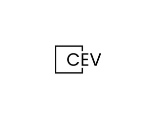 Obraz premium CEV Letter Initial Logo Design Vector Illustration