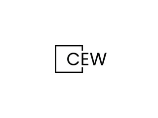 CEW Letter Initial Logo Design Vector Illustration
