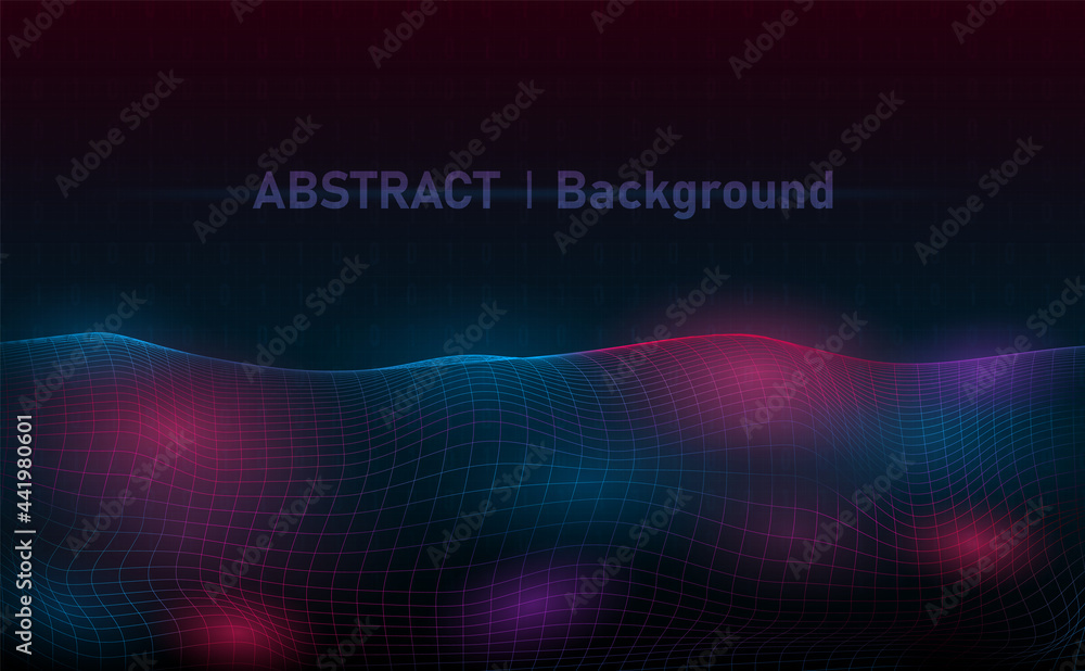 Poster abstract spectrum wave grid.abstract colorful wave background .vector and illustration.