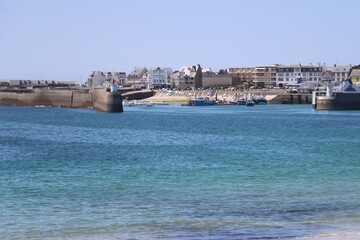 boats in the harbor of Port Maria in Quiberon 