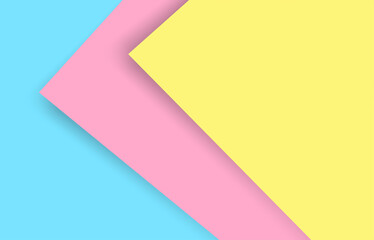 Abstract. Colorful pink, yellow, blue overlap shape background. paper art style ,light and shadow. vector.