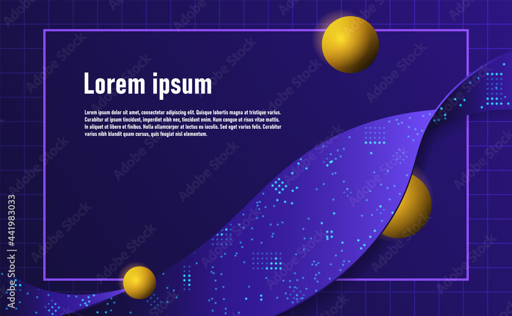 Poster futuristic flow abstracts. complementary theme concept background.vector and illustration