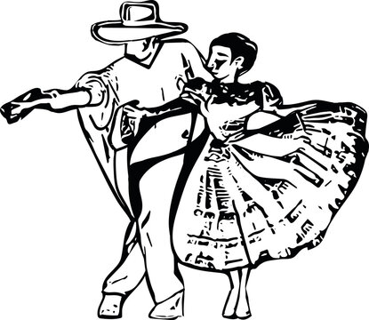Illustration of Couple dancing