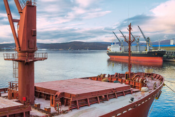 Ships in the Kola Bay (Barents Sea).