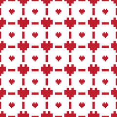 Obraz premium Haerts seamless pattern, Heart patterns on white background.
