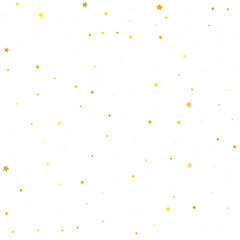 Yellow Stars Anniversary. Golden Texture Banner. Gold Confetti Card. Orange Falling Anniversary Glitter Festive. Celebration Poster. Starry Gift. Sparkling Modern.