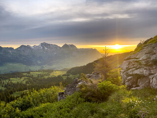 Churfirsten Schweiz im Sommer