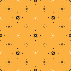 Abstract Square dot patterns on an orange background, Abstract vector wallpaper, Seamless pattern background.